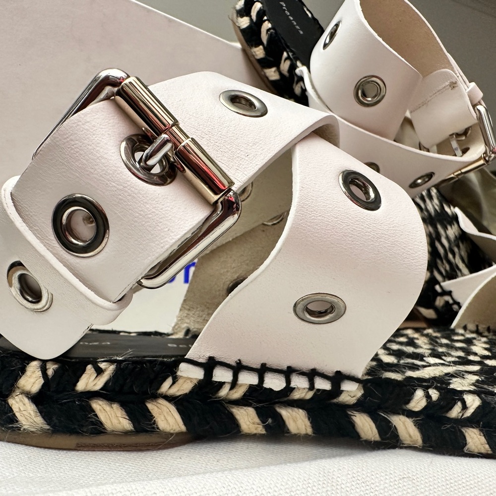 Proenza Schouler White and Black Woven espadrille Sandals 41‎ - Picture 6 of 10